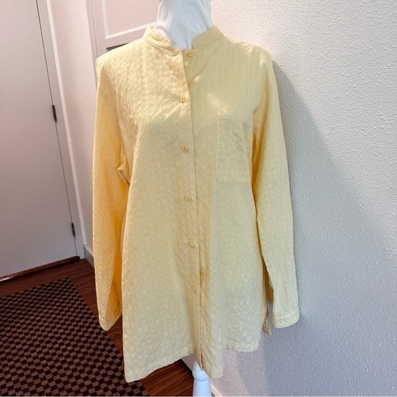 Women's Travel Smith 100% Cotton Shirt Sz L Yellow - Picture 1 of 8